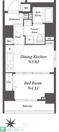 ジェノヴィア水天宮前IIスカイガーデンの物件間取画像
